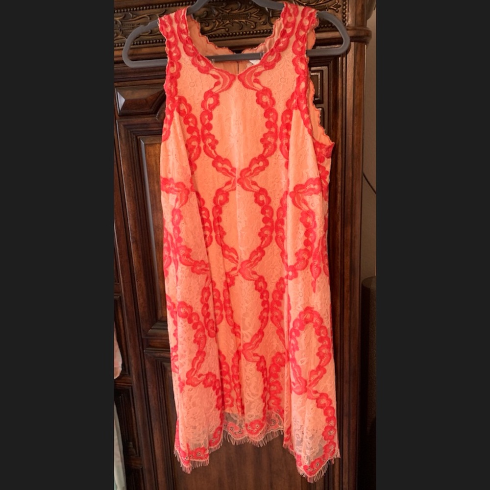 Lacy cocktail dress.